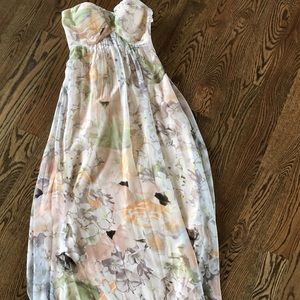 Strapless Maxi Floral gown
